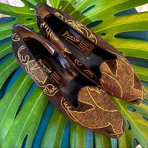Vintage MARI HUBE Ltd Esprit de PICASSO Marina Picasso cellection Leather flats